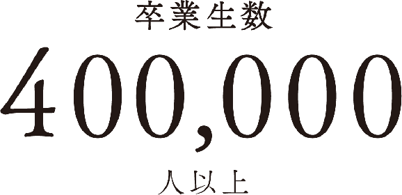 卒業生数400,000人以上